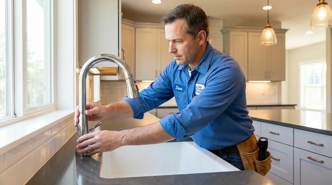 Kitchen faucet installation by Johns Plumbing LLC in Napoleonville