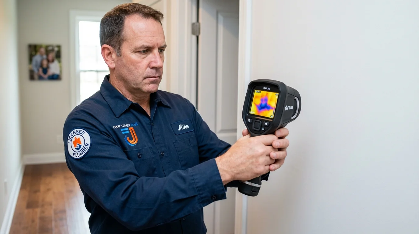 Thermal imaging leak detection by Johns Plumbing LLC in Napoleonville
